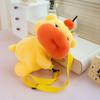 Large Capacity Capybara Lulu Plush Crossbody Bag Persimmon Cartoon Plush Pencil Case  Office