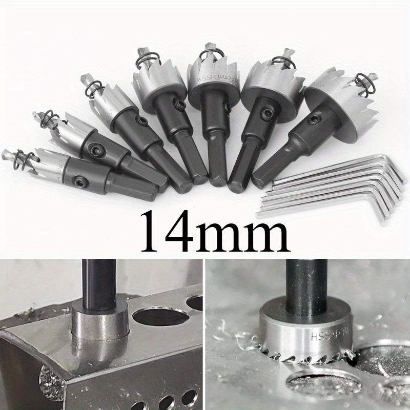 

1PC HSS Hole Saw High Speed Steel Hole Opener Mandrel Tool Setfor Thin Metal Drilling Metalworking 14mm