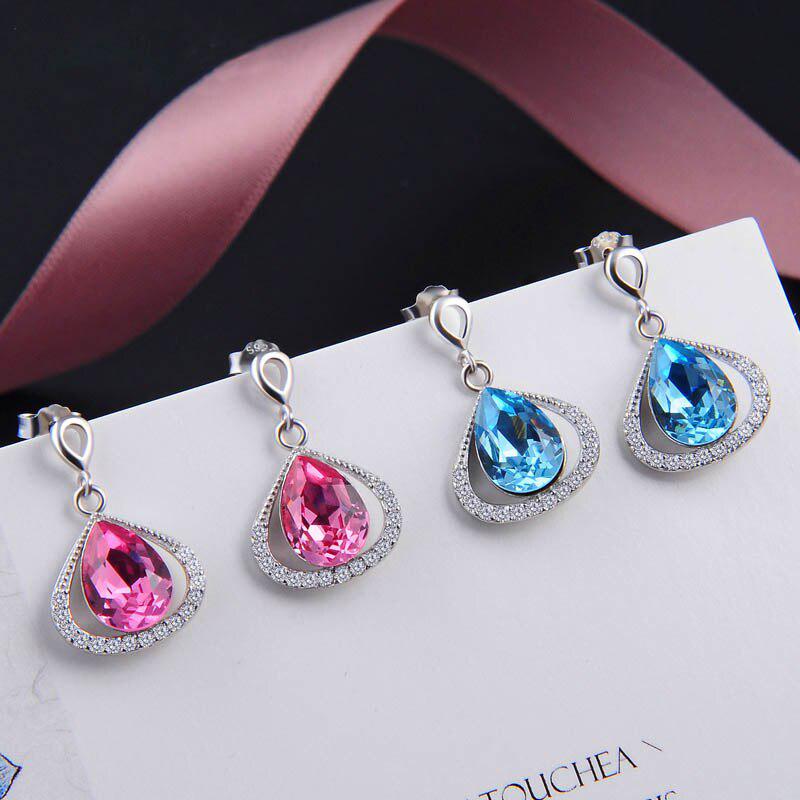 Pendientes Tancise de Plata de Ley 925 con circonita, pendientes colgantes para mujer, regalos de fiesta de boda