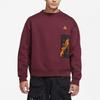 Nike Felpa con Patchwork Sportiva ACG Crew da Uomo Top Midnight-Chestnut CZ5103-643