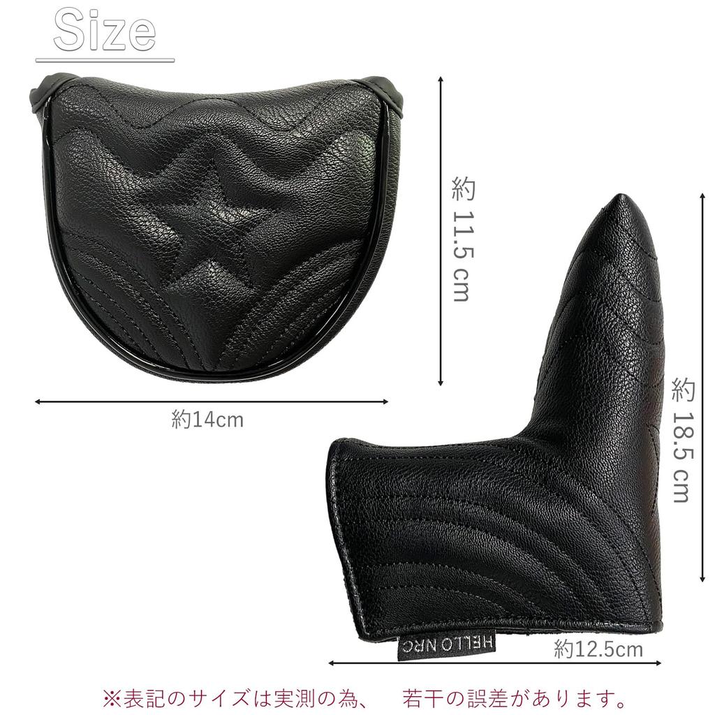 Golf Head Cover Putter Mallet Cover Pin Type Golf Head