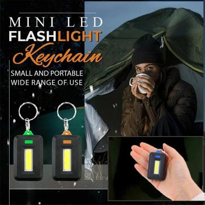 Mini COBs Pocket Flashlights Powerful 3W High Bright COBs Flashlights Portable Pocket LED Light Keychain Light Three Modes