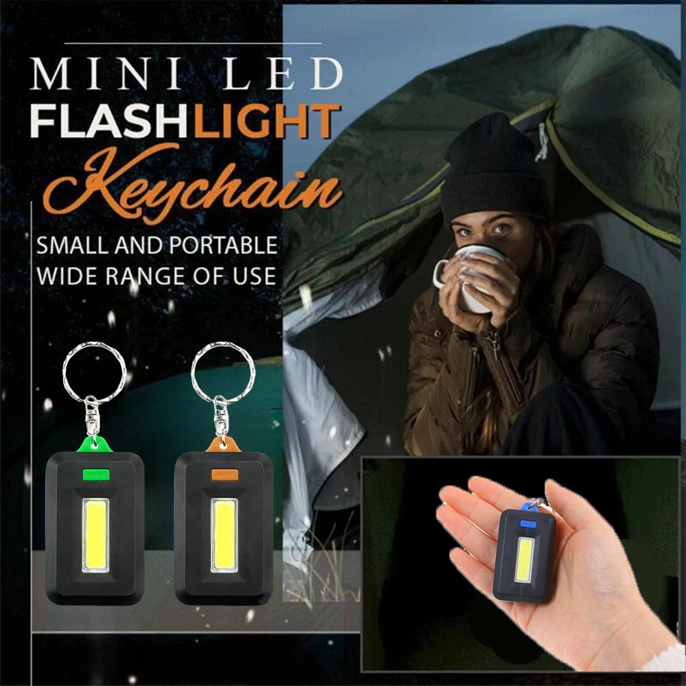 Mini COB Taschenlampen Leistungsstarke 3W Helle COB Taschenlampen Tragbares Taschen-LED-Licht Schlüsselanhängerlicht Drei Modi