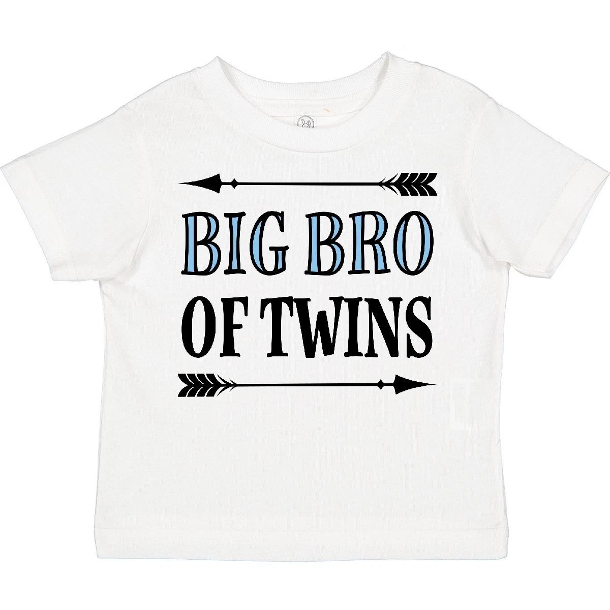 Inktastic Big Bro Of Twins Brother Toddler kids boys T-Shirt Kids Childs Clothing Apparel 130