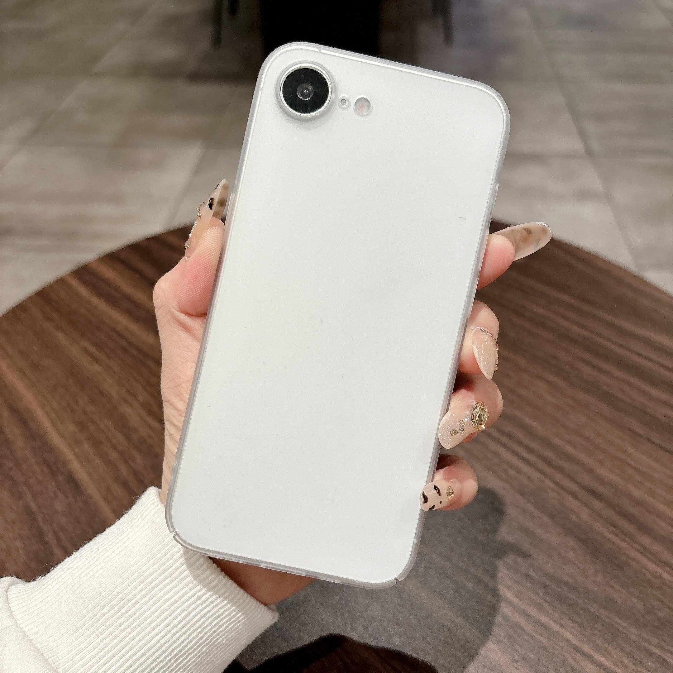 

Ультратонкий матовый противоударный чехол из поликарбоната для iPhone 16E SE4 15 14 13 12 11 Pro Max Plus, матовый прозрачный чехол с поддержкой беспроводной зарядки For iPhone16E-SE4