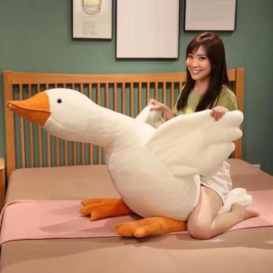 Gåsdjur Gosedjurshundleksak Mjukt Gosedjur för Aggressiva Tuggare Realistisk Gåsleksak Interaktiv Hundleksak Gåva till Husdjursälskare