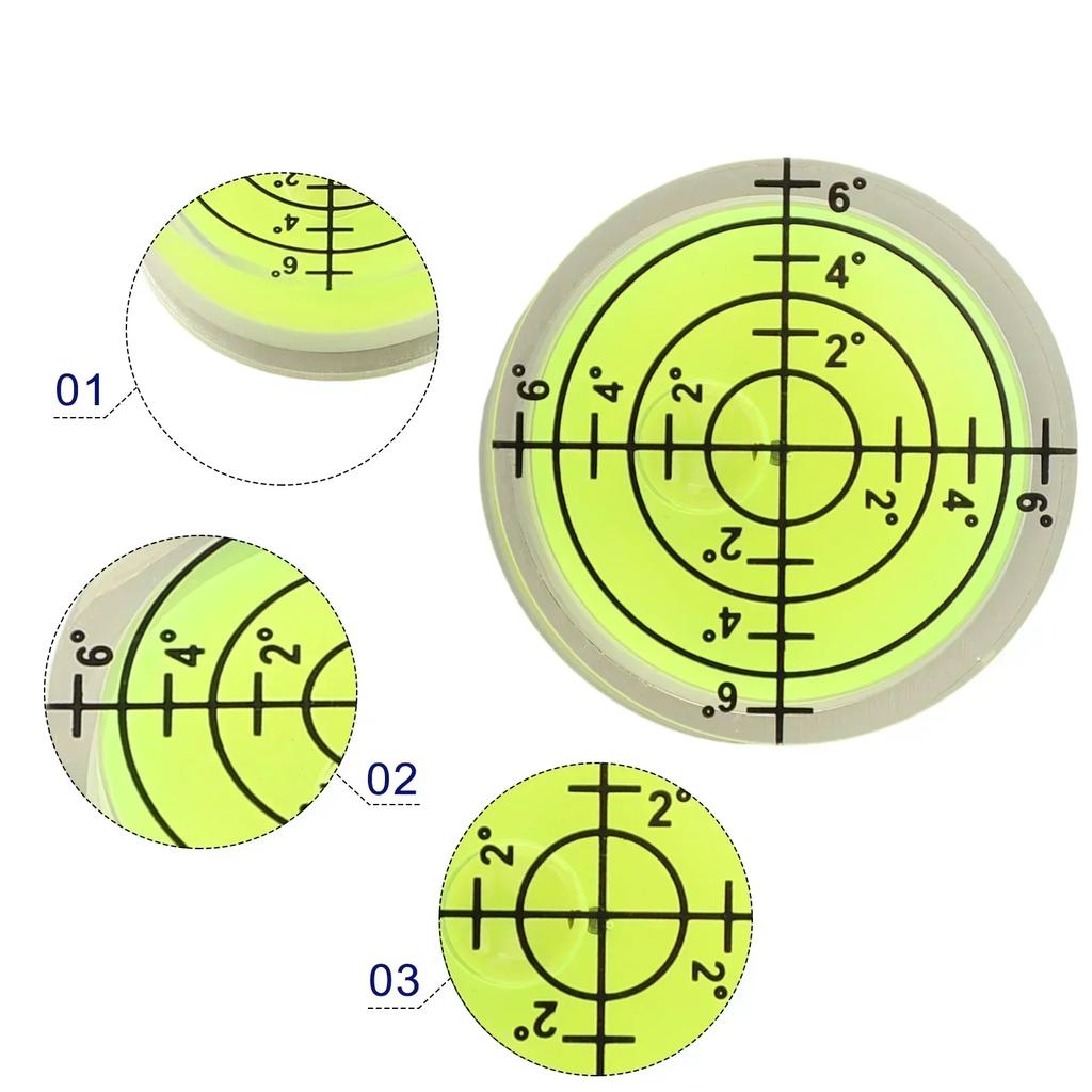 For Carpentry Bubble Level Level Measurement Tool Precision Machined Acrylic Material Fluorescent Yellow-green