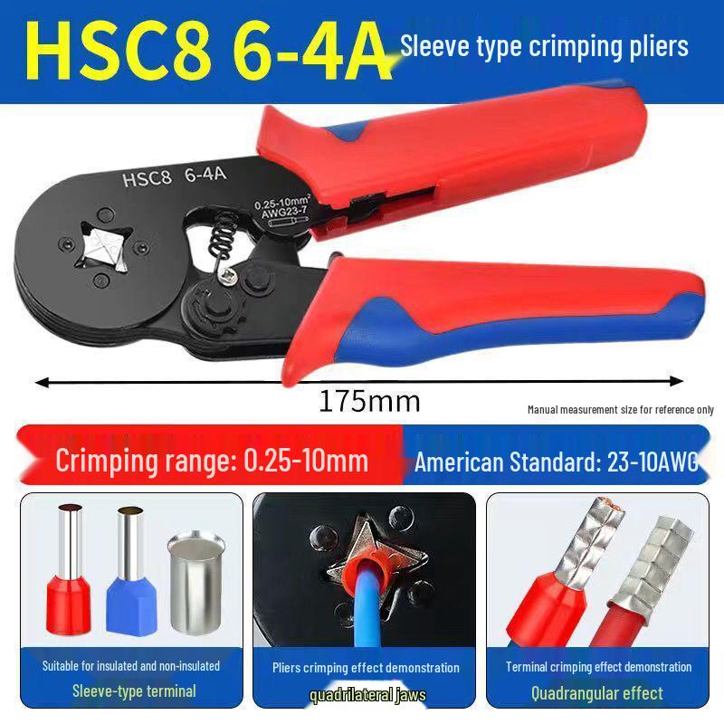 

Hexagonal Manual Crimping Tool for Tubular Pre-Insulated Terminals