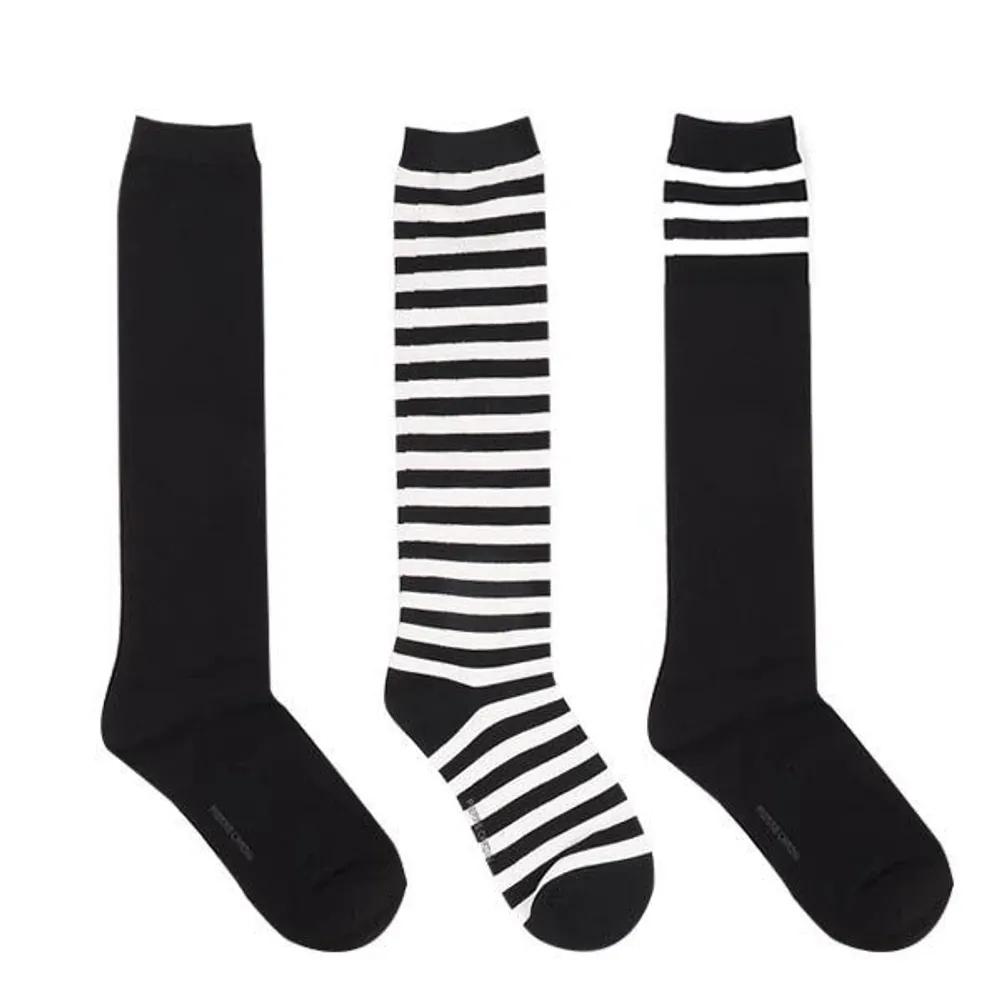 Pierre Cardin Women's Premium Cotton High Stretch Half Tights 3 Pairs Knee Socks Half Length Socks
