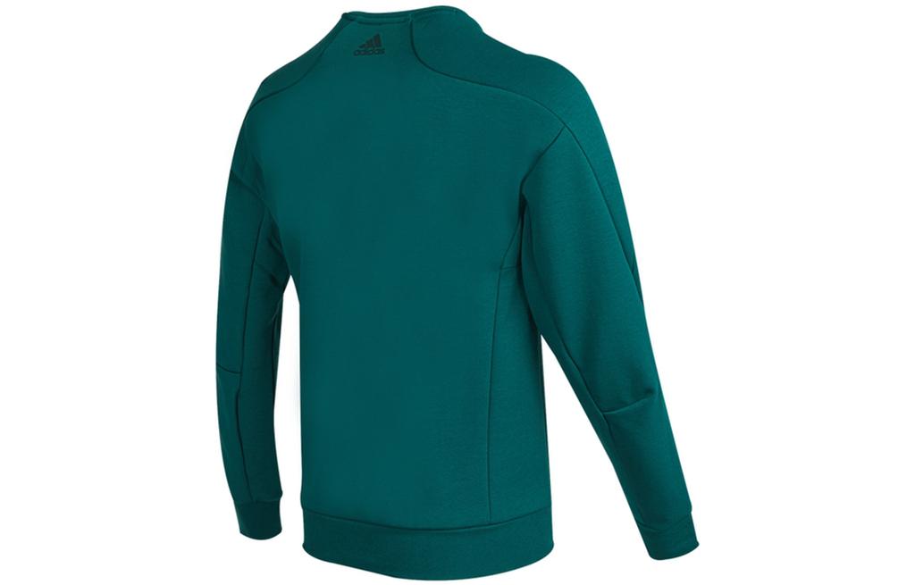 adidas Sweatshirts Men's Forest Green Crew Neck Moderate Regular H39277