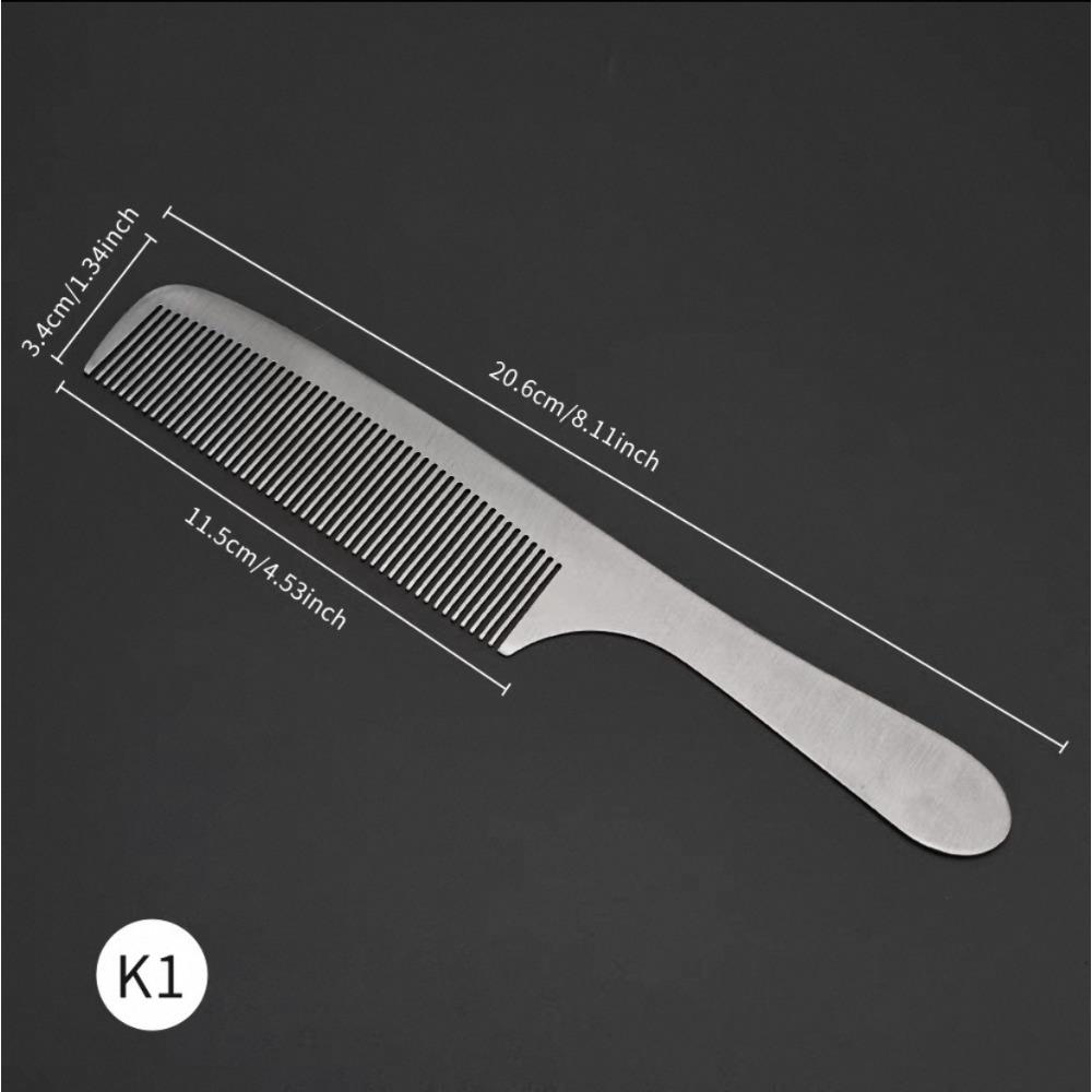 Stainless Steel Comb Professional Haircut Scissor Comb Hair Stylist Comb