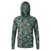 Men's Summer Breathable Camouflage Hooded Long Sleeve Sun Protection Fishing Shirt