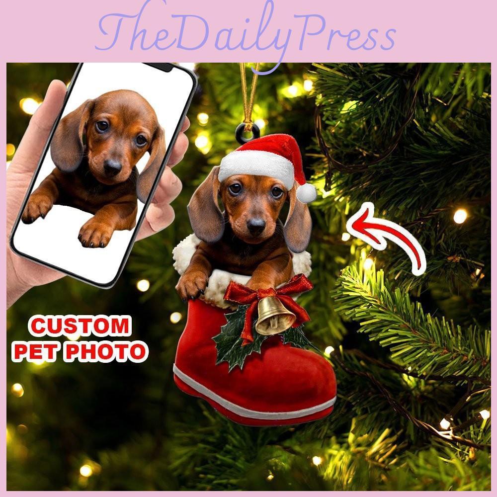 Adorable Cartoon Red Dog Car Hanging Ornament For Stylish Christmas Home Decor