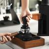 Coffee Tamper with Calibrated Spring Loaded Automatic Leveling Stainless Steel Base Hand Press