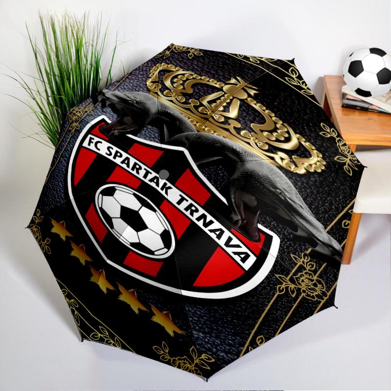 Star Soccer Emblem Printed Automatic Umbrella, 8-Frame for Travel, camping, Casual Umbrella, Essential Gift for for family and friends