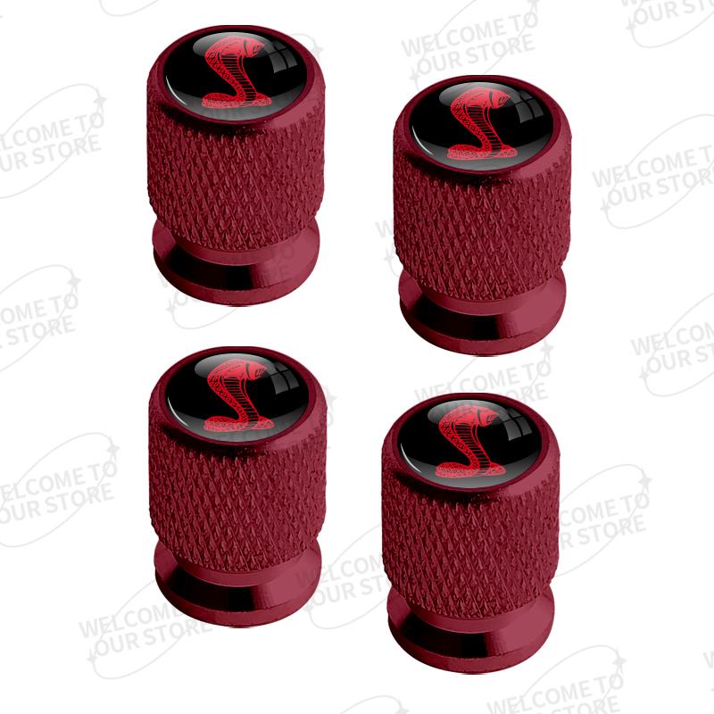 Aluminum For Ford Focus ST Line Mondeo Kuga GT350 GT500 Shelby Logo 4pcs Car Decor Wheel Tire Valve Caps Stem Cover Accessories