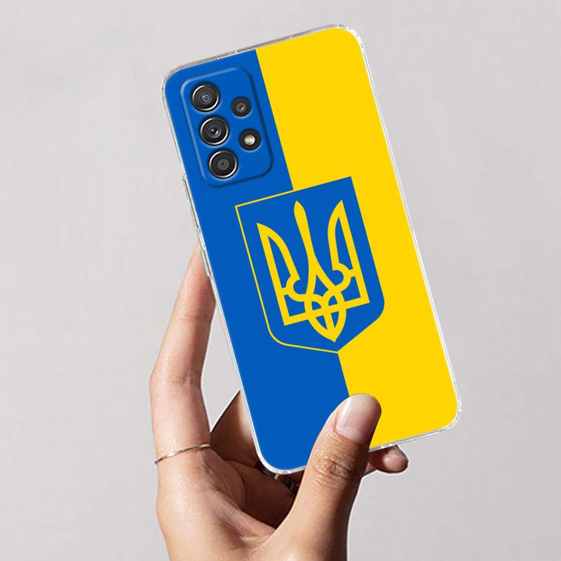 Ukraine Girl Flag Clear Soft Phone Case For Samsung Galaxy A56 A57 A37 A55 A54 A36 A35 A26 A25 A16 A17 A07 A52 A34 A73 A53 Cover