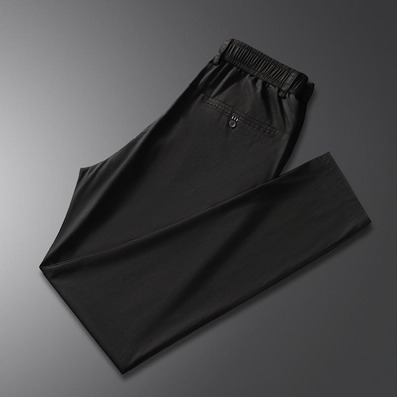 Modelos Juvenis Masculinos Nova Luz Tencel Casual Calças Retas Lazer Diário