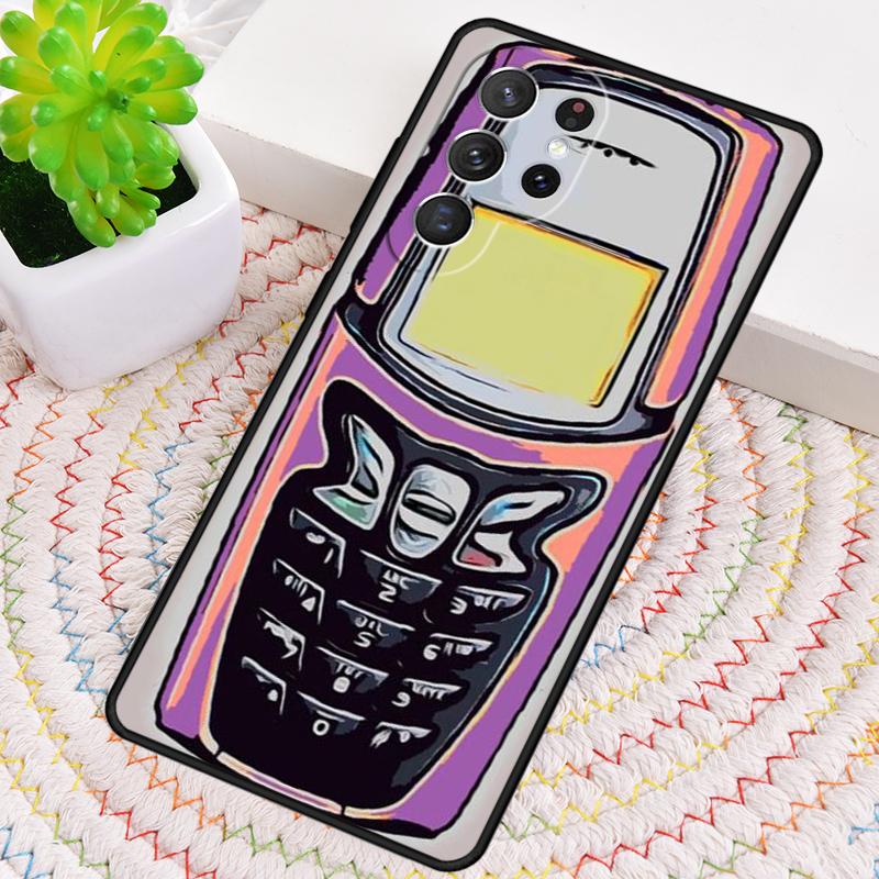 Retro mobile TPU Phone Case For Samsung Galaxy note 10 pro S26 S25 S24 S23 S22 Ultra Plus S21 FE S20 Shockproof Cover