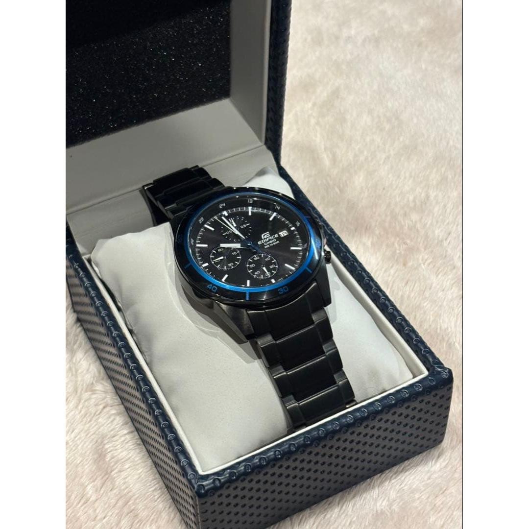 CASIO EDIFICE Black Metal Belt Chronograph Watch