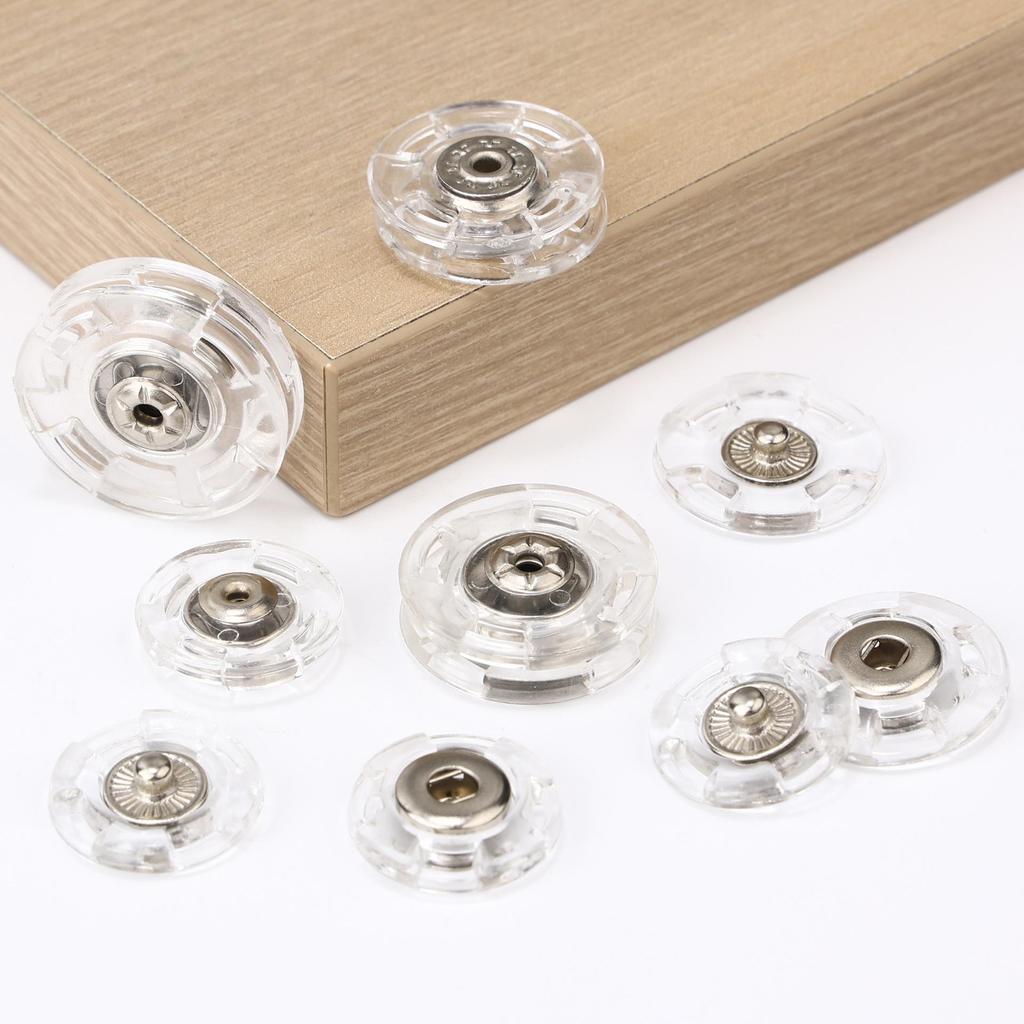 Transparent Plastic Snap Fastener: Mother-Child Invisible Button for Sweater, Coat, Windbreaker Anti-Exposure