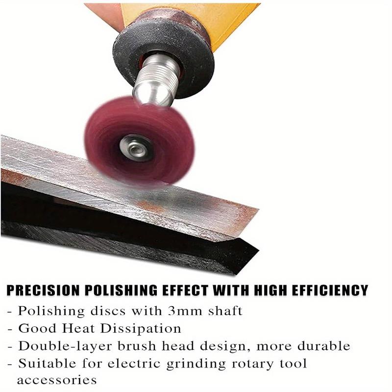 100Pcs Abrasive Buffing Wheels Shank Grit Scouring Pad Abrasive Wheel for Power Rotary Tool Rust Removal Polishing