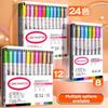 Double Line Outline Pens 12/24 Colors Self-Outline Metallic Markers Glitter Writing Drawing Pen for DIY Art Crafts Scrap Booking