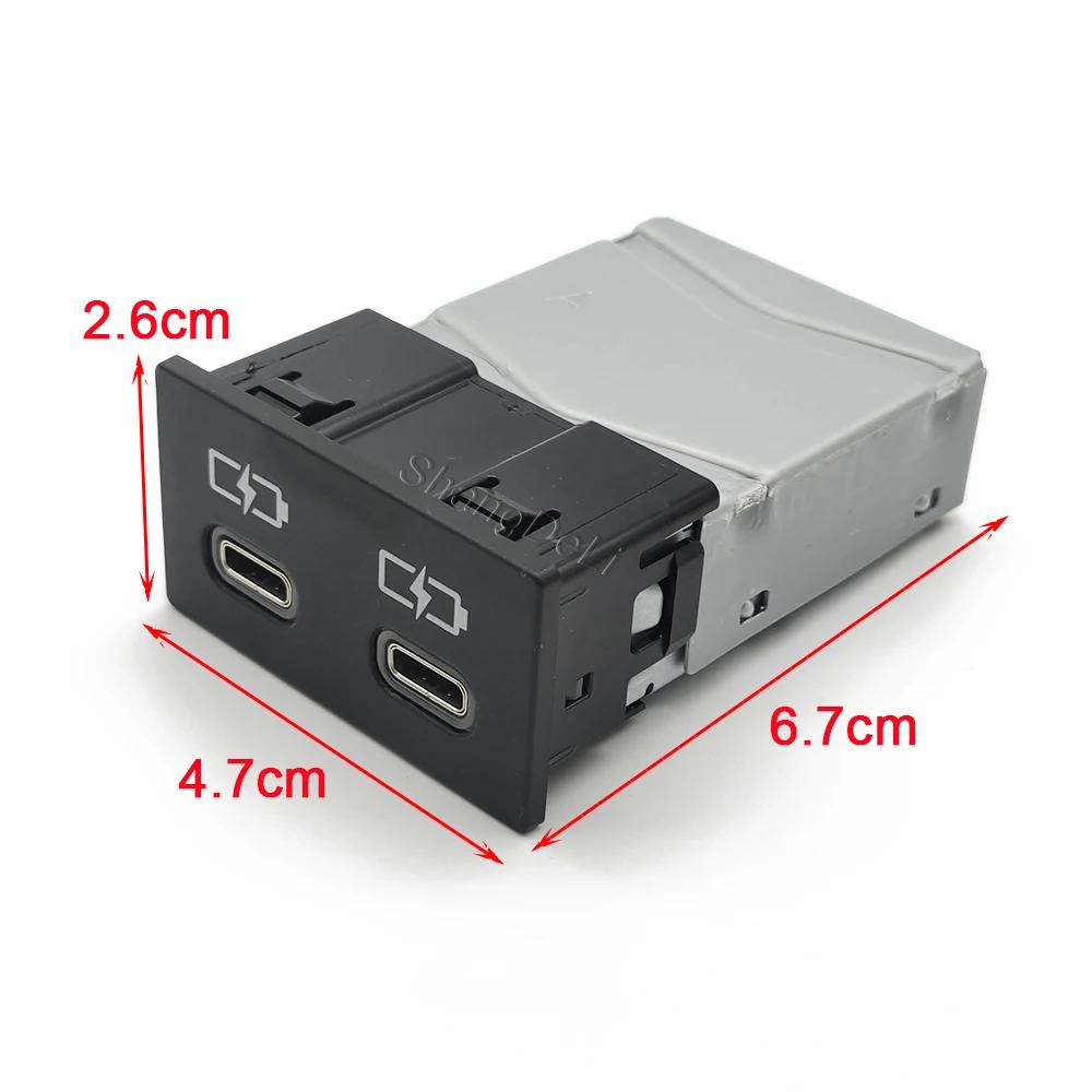 Car Fast Charger Dual TYPE-C PD Port Charging Interface Adapter for Toyota Camry For Corolla RAV4 Land Cruiser 18-22