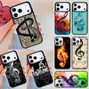 Music Note Musical Treble Clef Soft Phone Case For iPhone 17 Air 14 15 13 12 Max Cover For Apple 16e 11 Pro Max Plus Coque