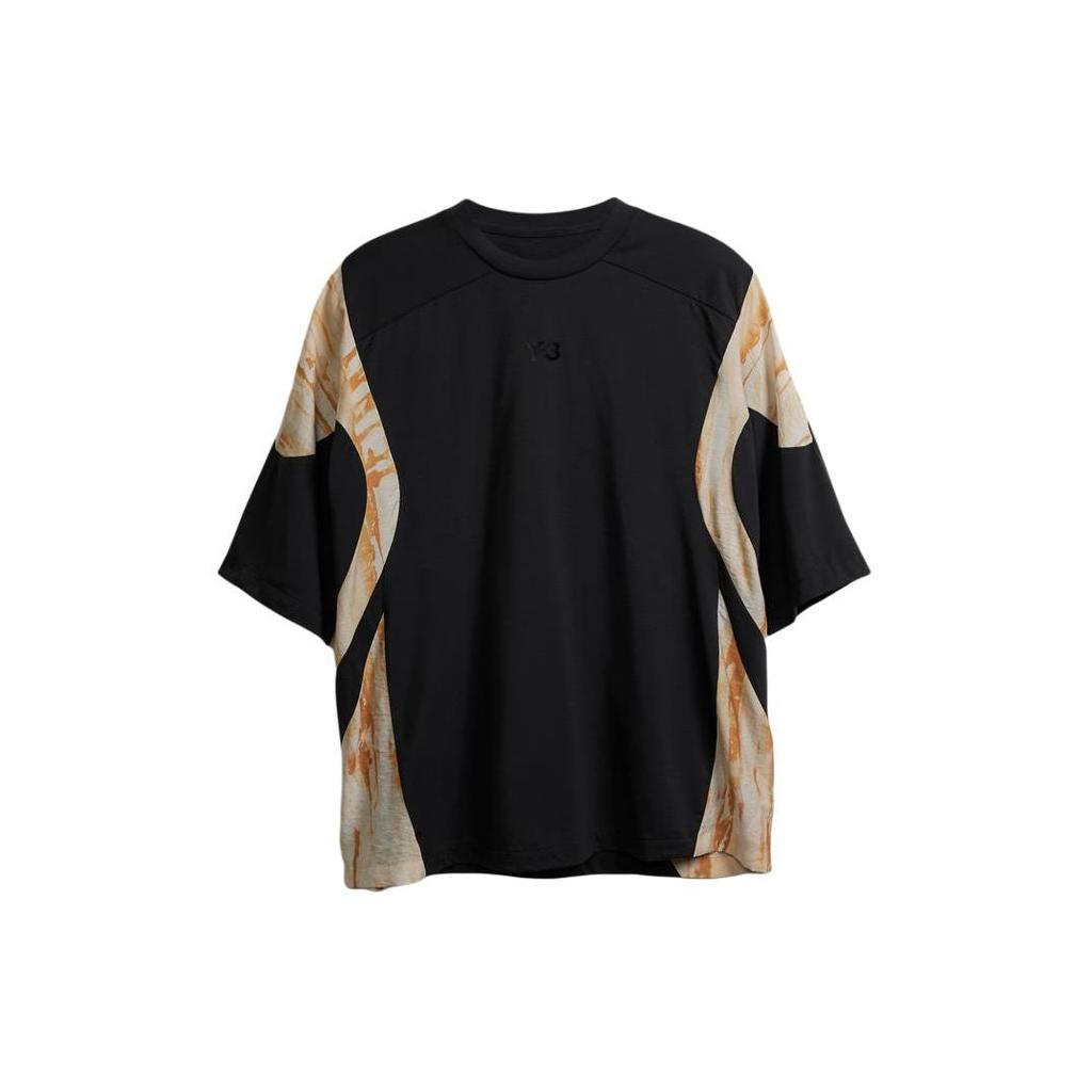 Adidas Y-3 Rust Dye Short Sleeve Tee Black/Multicolor Men Streetwear IR6255