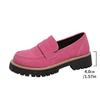 Spring and Autumn Loafers Casual Matte British-style Women's Shoes with Thick Heels and Thick Soles Retro Women's Shoes