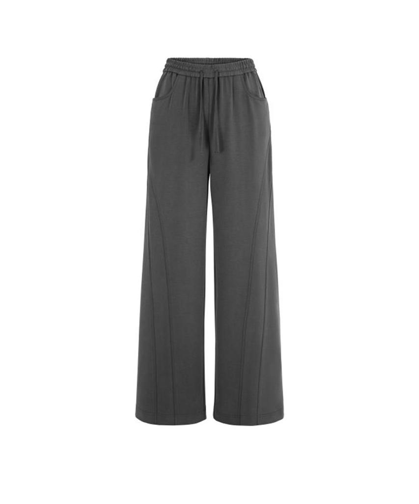 Melilling Charcoal Elastic Waist Wide Training Pants (Esfmgpt14Gry)