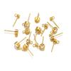 20Pcs Stainless Steel 3 4 5 6mm Zircon Stud Earrings Post with Hook for DIY Earrings Making Jewelry Wholesale Findings Supplies