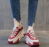 Fashion Hot quality 7cm Genuine Leather Platform Wedge Women Spring Well-fitting Autumn New Chunky Sneakers Shoes Breathable Comfortable