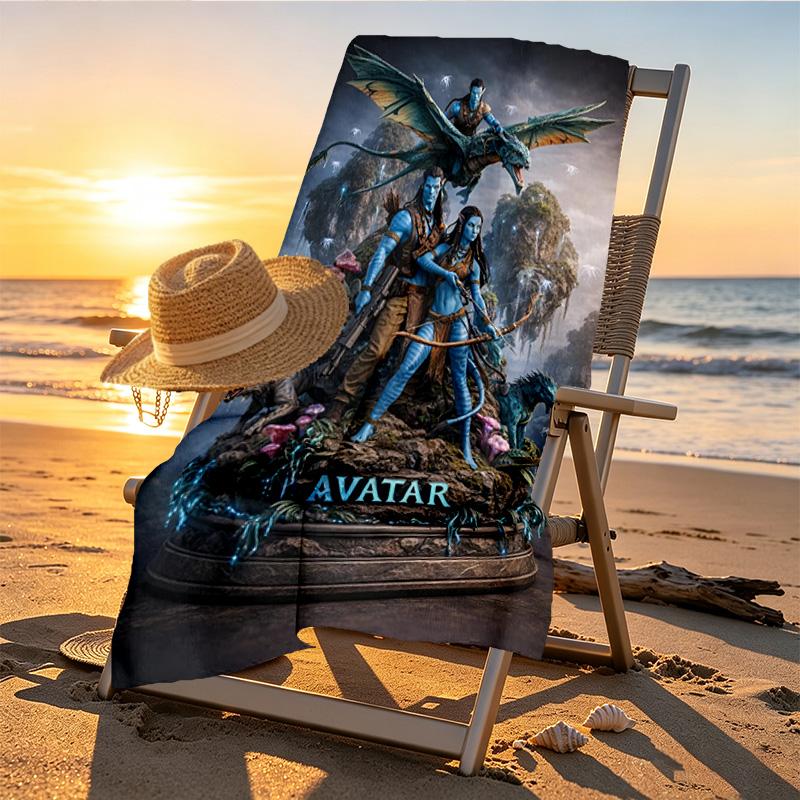 Avatar Print Beach Towel Design, Soft, Lightweight. for Home Bathroom, Spa, Pool, Yoga, Surfing, Camping, Gift for Family, Friend