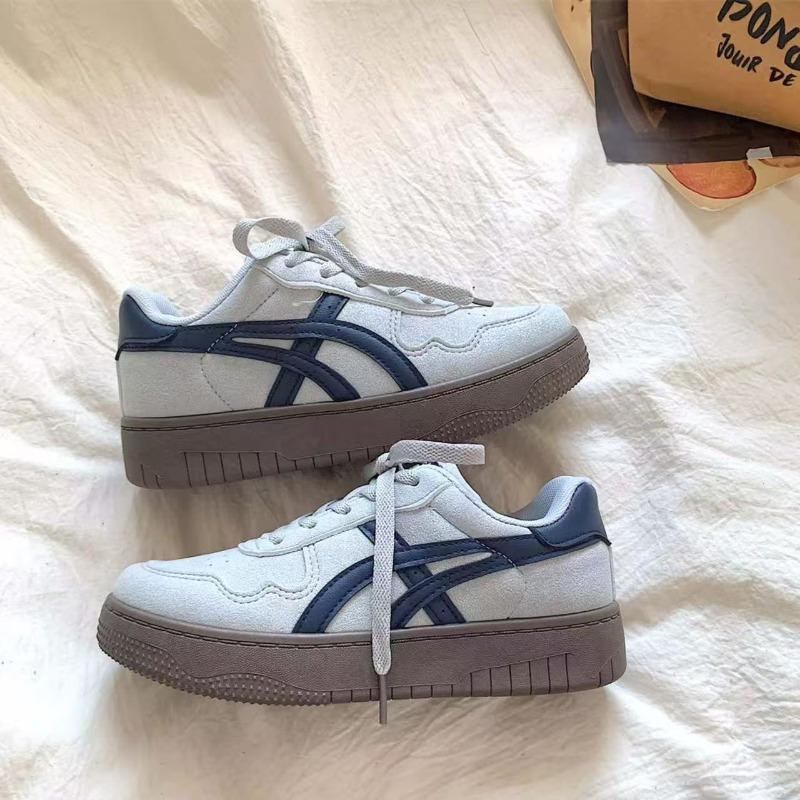 Niche retro gray women's summer new platform sports casual board shoes