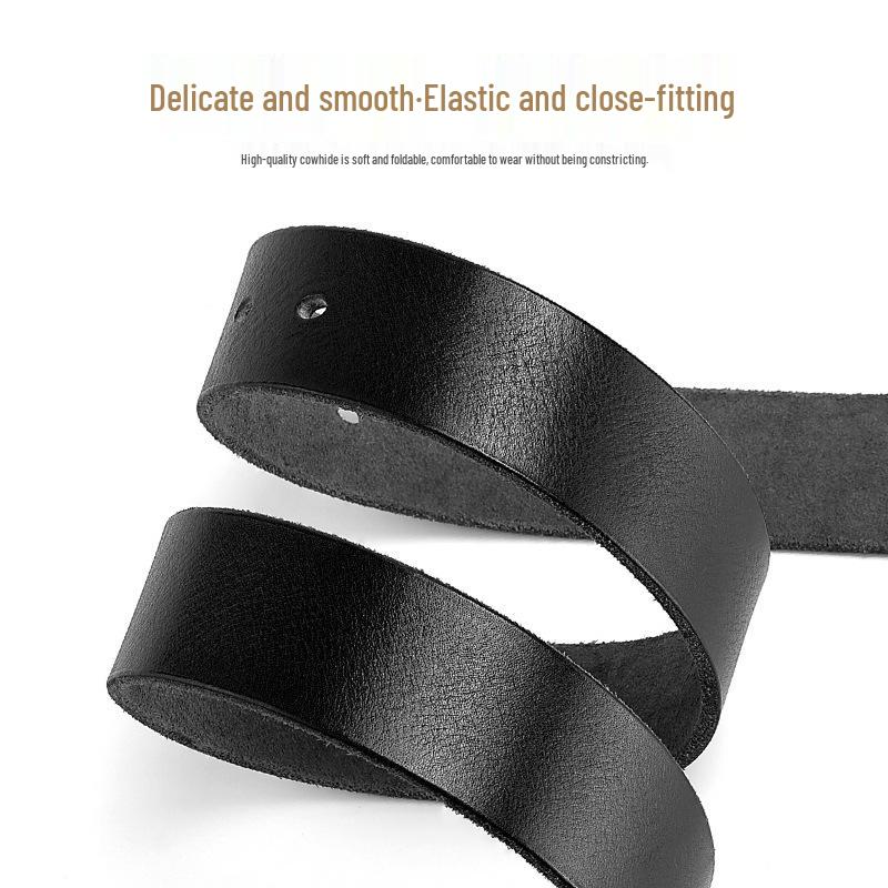 Men's Washable Genuine Leather Belt, Top Grain Cowhide, 3.8cm