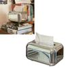 Tissue Box Cover Large Capacity Rectangle Vintage Tissue Box Holder Napkin Dispenser for Home