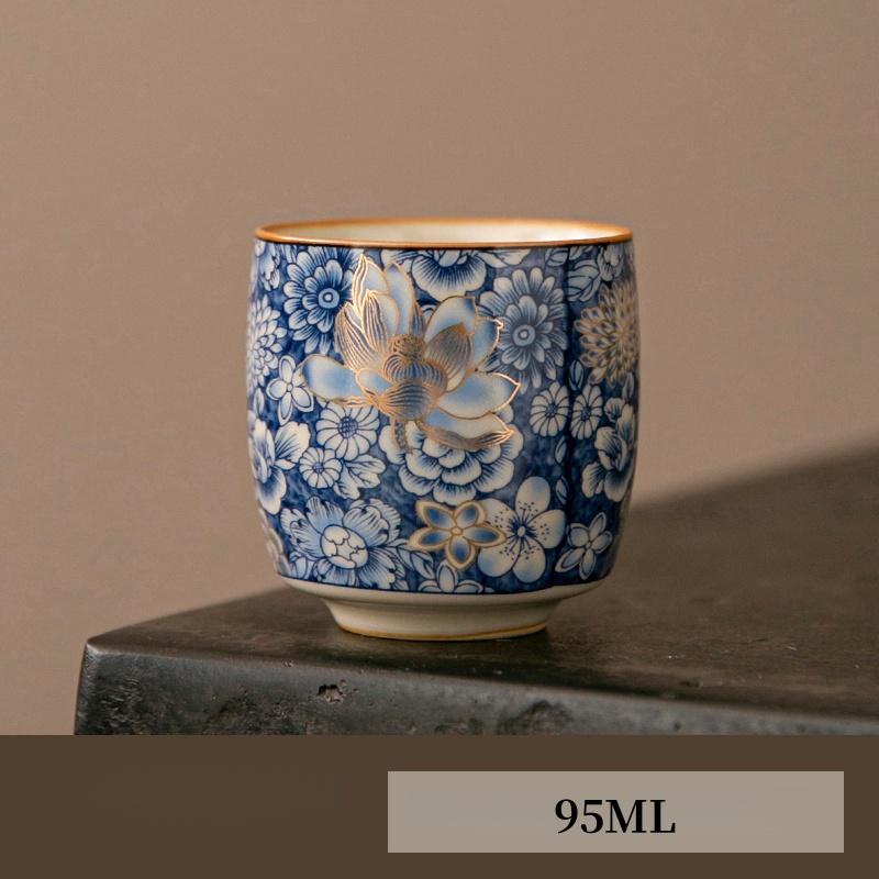 

Ru Kiln Gold Blossoms Master Cup Household Tea Cup Handmade Tea Bowl Smelling Cup Teaset Supplies Teaware A Cup Of Tea 200ml