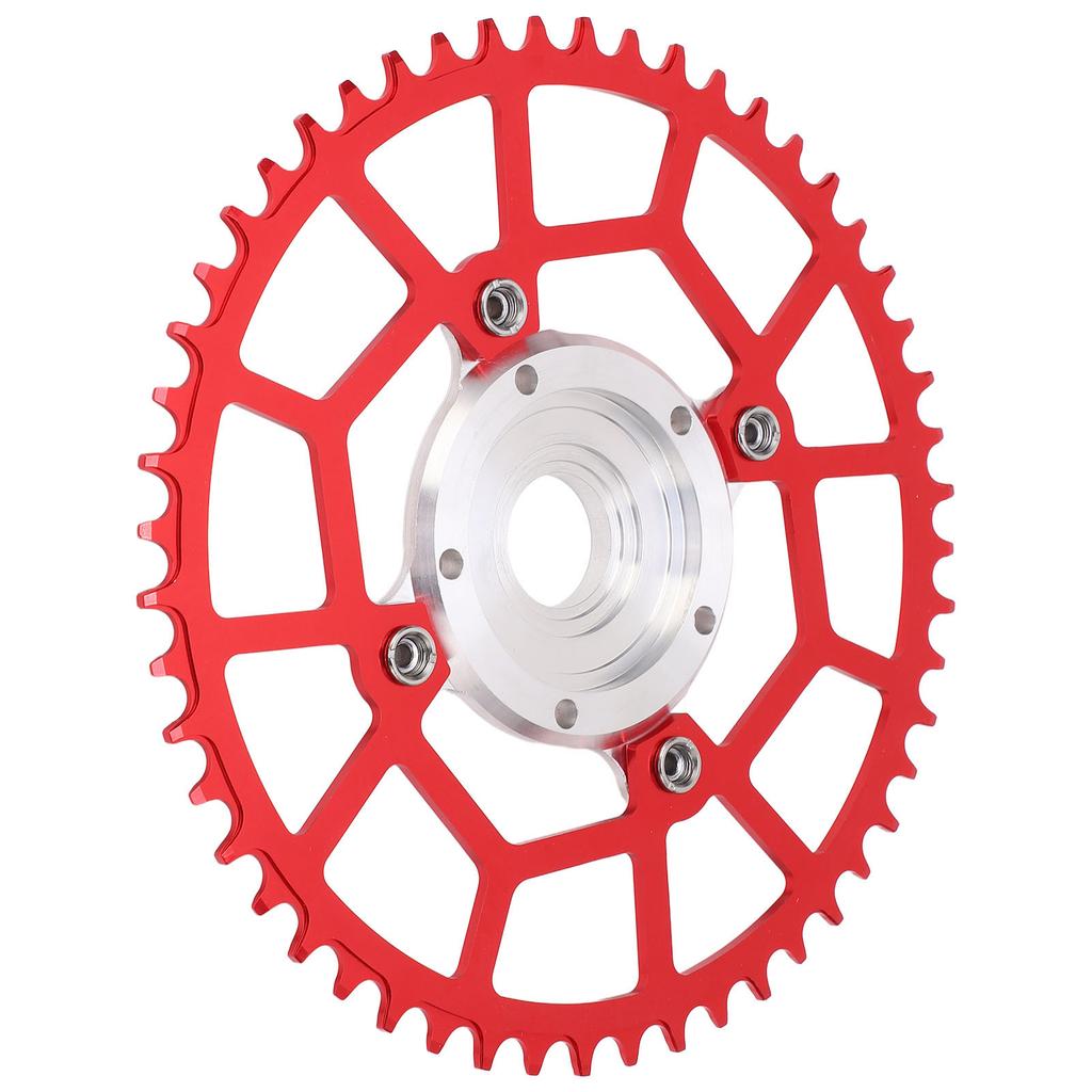 52T 104BCD Motor Bike Chainring Adapter Mid Drive Chainring Spider Chain Conversion Kit for Tongsheng Motor Red
