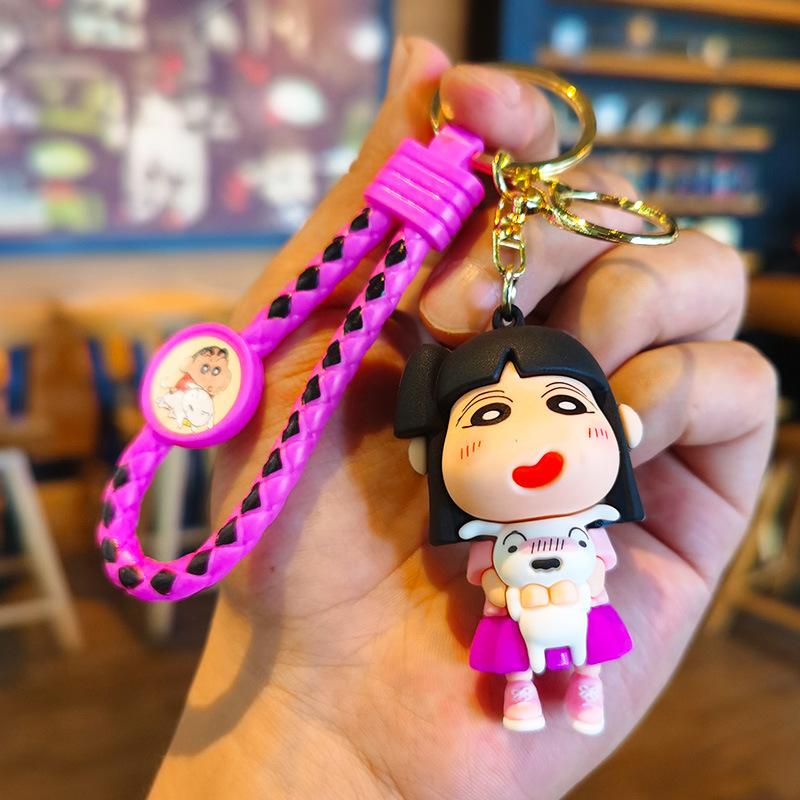 Couple Crayon Shinchan Keychain Doll Machine Keychain Holiday Gift Companion Gift Couple Cute Girl Personalized Gifts Fashion