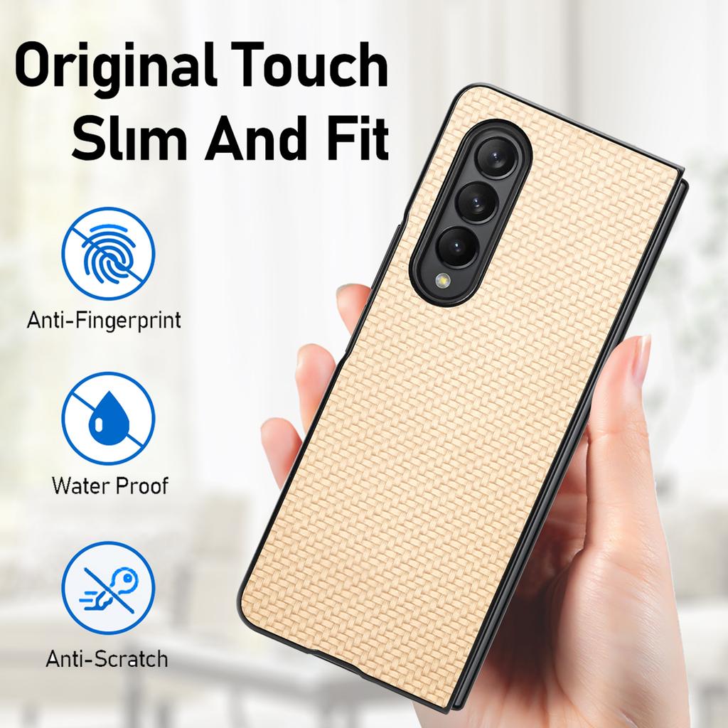 Antypoślizgowe, składane, smukłe etui z włókna węglowego do Samsung Galaxy Z Fold 4 Fold4 Fold 3 2 Fold3 Fold2 Odporne na wstrząsy Funda