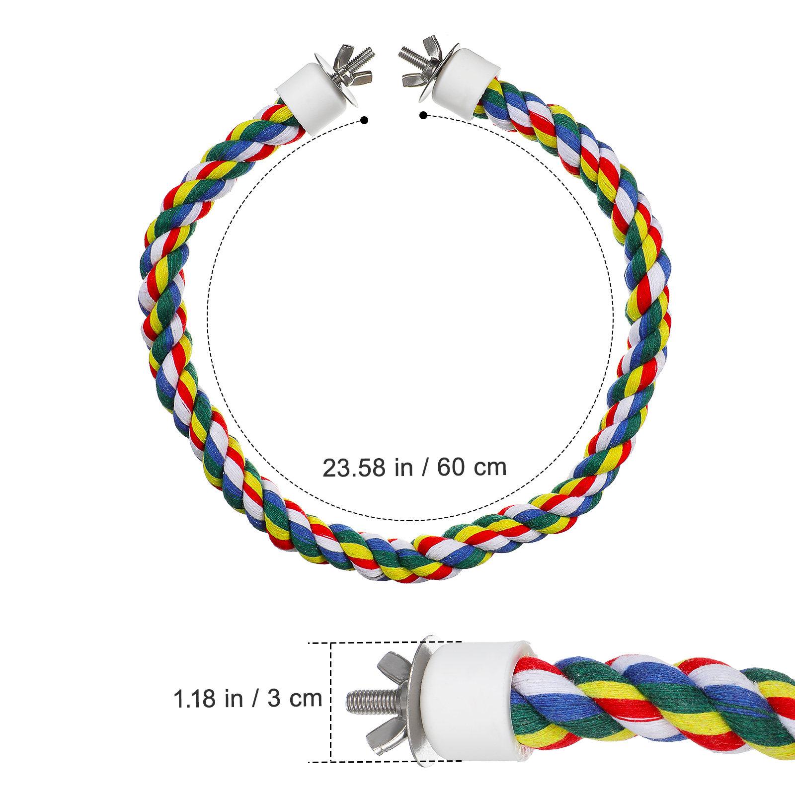 

1Pcs Multi Functional Cotton Rope Bird Perch for Parrots Exercise Rope Chew Station Enhances Coordination Bird