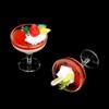 2Pcs Miniature Model Mini Simulation Goblet Yogurt Ice Cream Cup