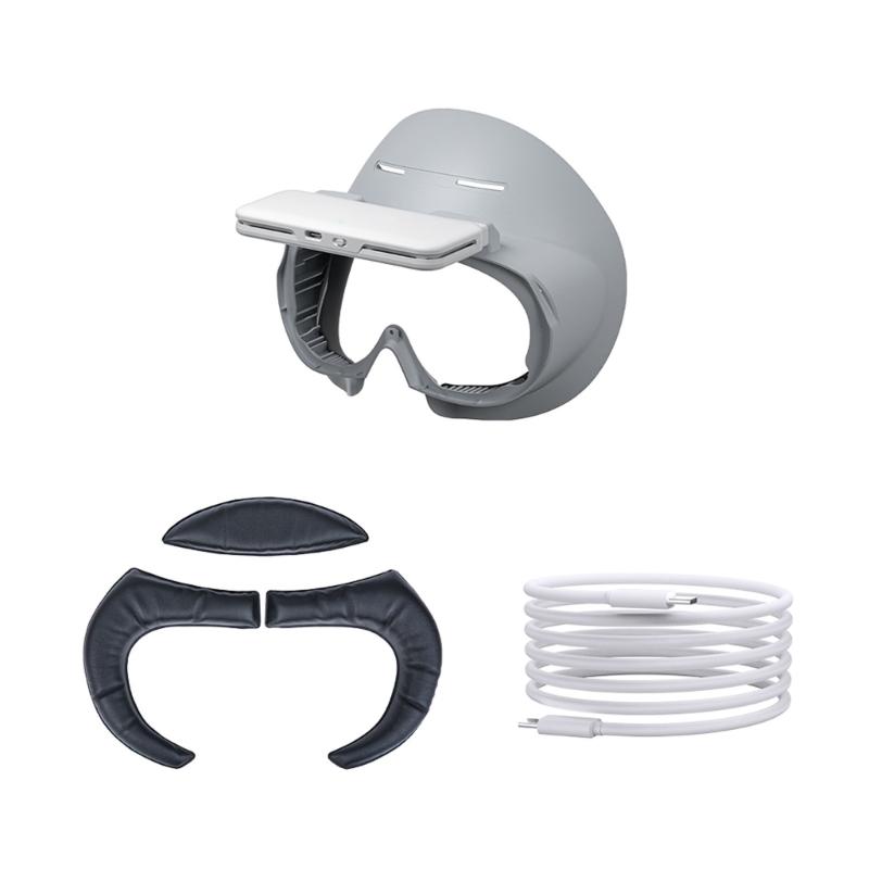 Lightproof Facial Cushion Interface Brackets for Pico 4 VR Headset Ice Cloth/PU Pads Frame Face Cushion Pads Accessory