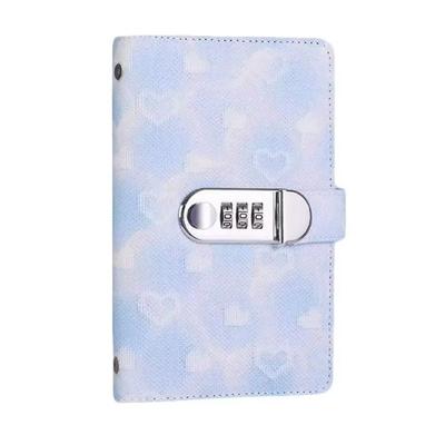 Password Lock Cash Savings Book Waterproof Design PU Leather Savings Wallet Notebook Large Capacity 100 Banknotes
