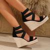 Summer New Fashion Cross-Strap Elastic Travel Outing Comfortable Versatile