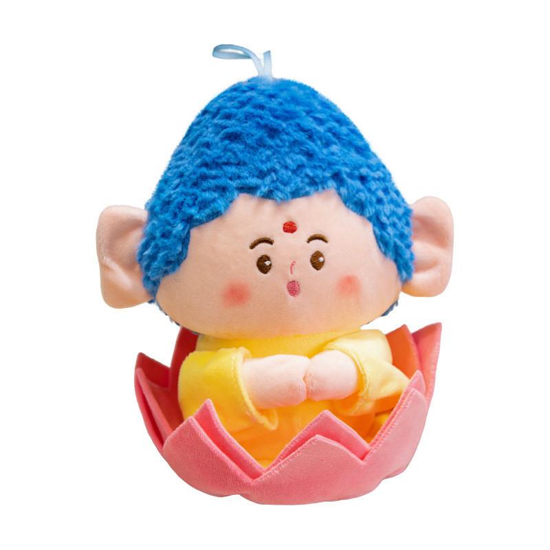 Keychain Buddha Mini Plush Doll Short Plush Cultural Creative Spiritual Decor