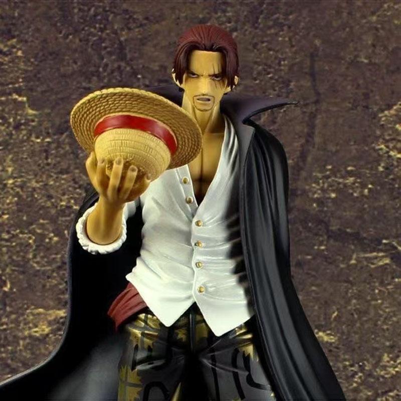 23cm Anime One Piece Fiugre Red Hair Shanks Four Emperors Decoration Toys Model Birthday Gift