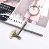 European Zinc Alloy Axe Head Style Keychain - Anime Weapon Accessory for Men & Women